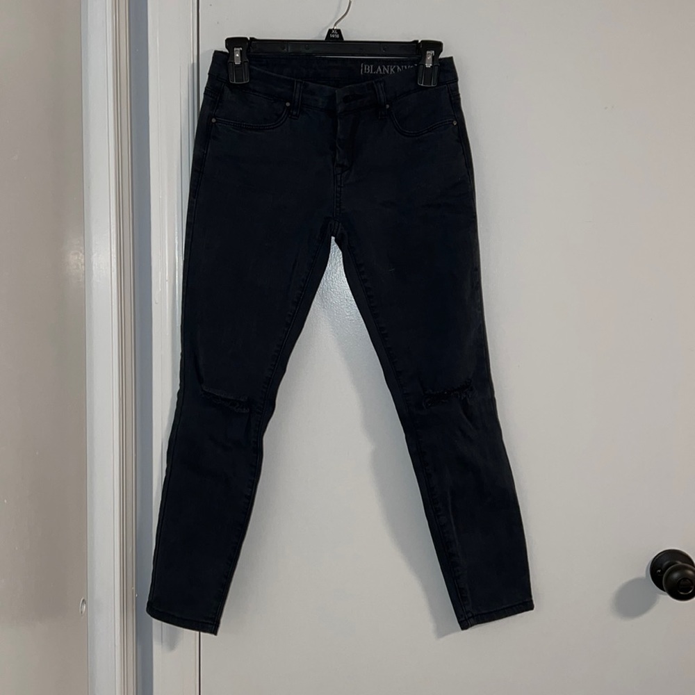 Blank NYC dark navy ripped knee jeans